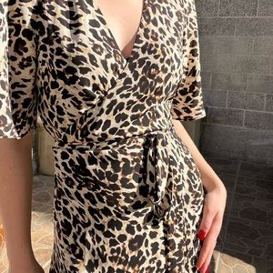 BRAND NEW | Vintage Mini Dress | From SINGLEDRESS | Size S/M | Print: Leo